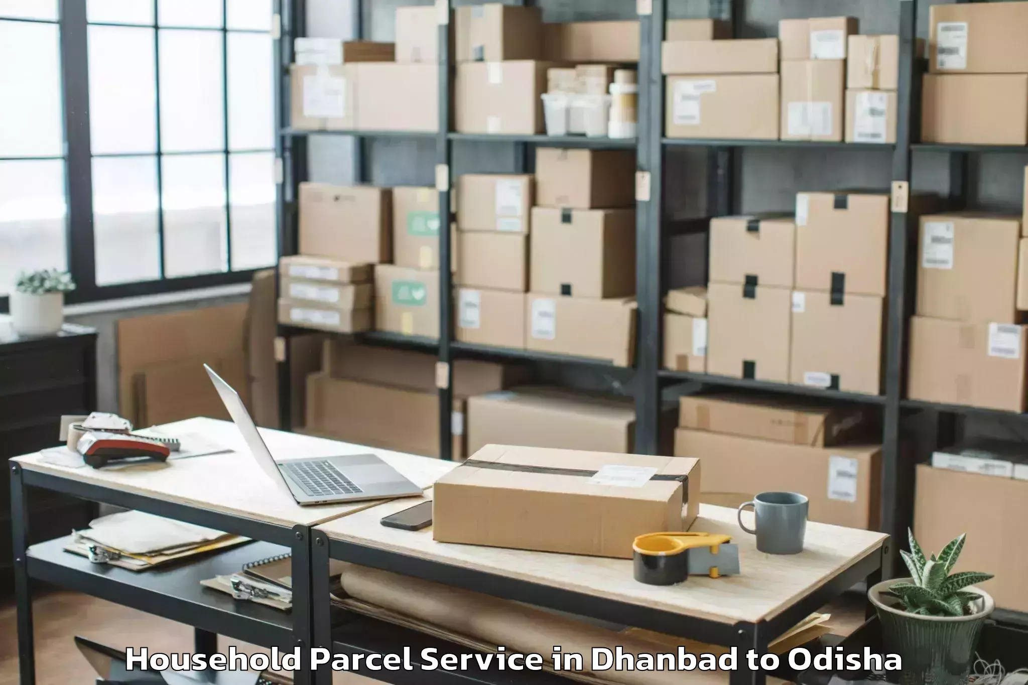 Book Dhanbad to Bangomunda Household Parcel Online